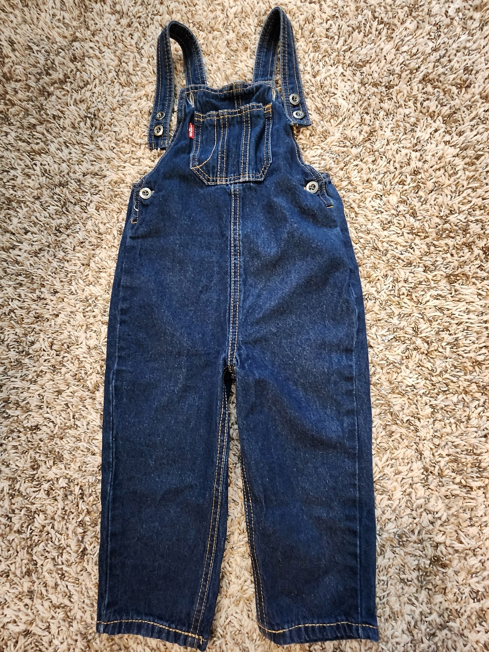 Levi's Dark Blue Denim Kids Overalls